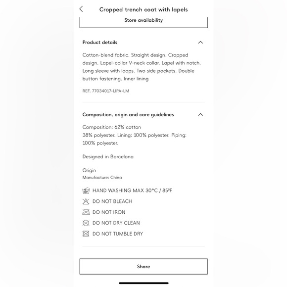 MANGO cropped trench coat - Picture 13 of 13